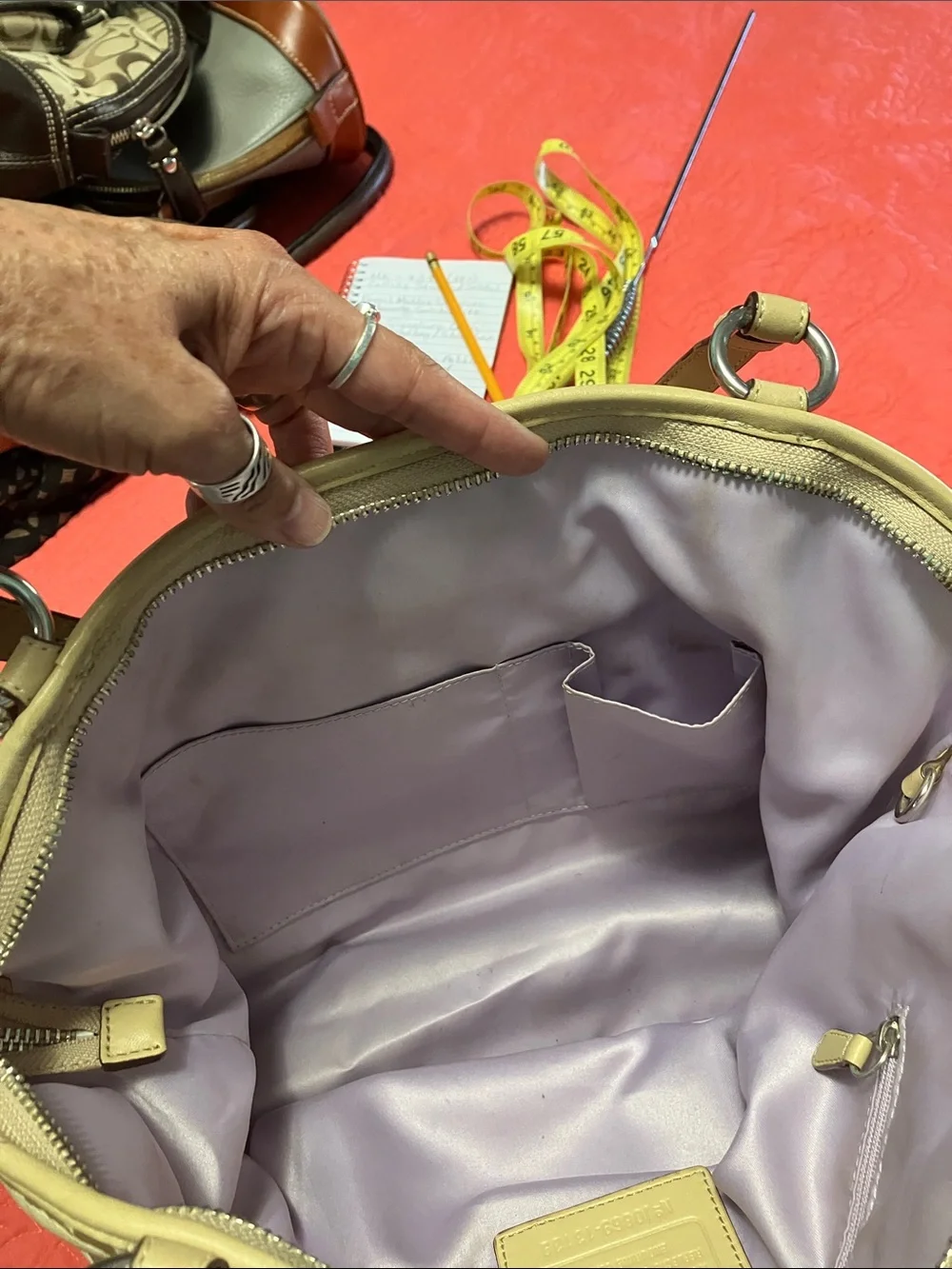 Coach Signature Leah Tote Handbag/Shoulder Bag - Picture 4 of 6